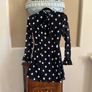 Reformation Polka dot mini dress size 0 worn once